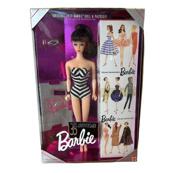 Vintage 1993 35th Anniversary Swimsuit Barbie-1959 Special Edition Reproduction - Picture 1 of 12